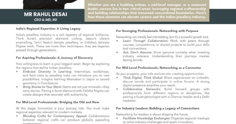 THE CAREER BLUEPRINT: LEARNING, NETWORKING, AND LEADING IN INDIA’S DIVERSE LANDSCAPE