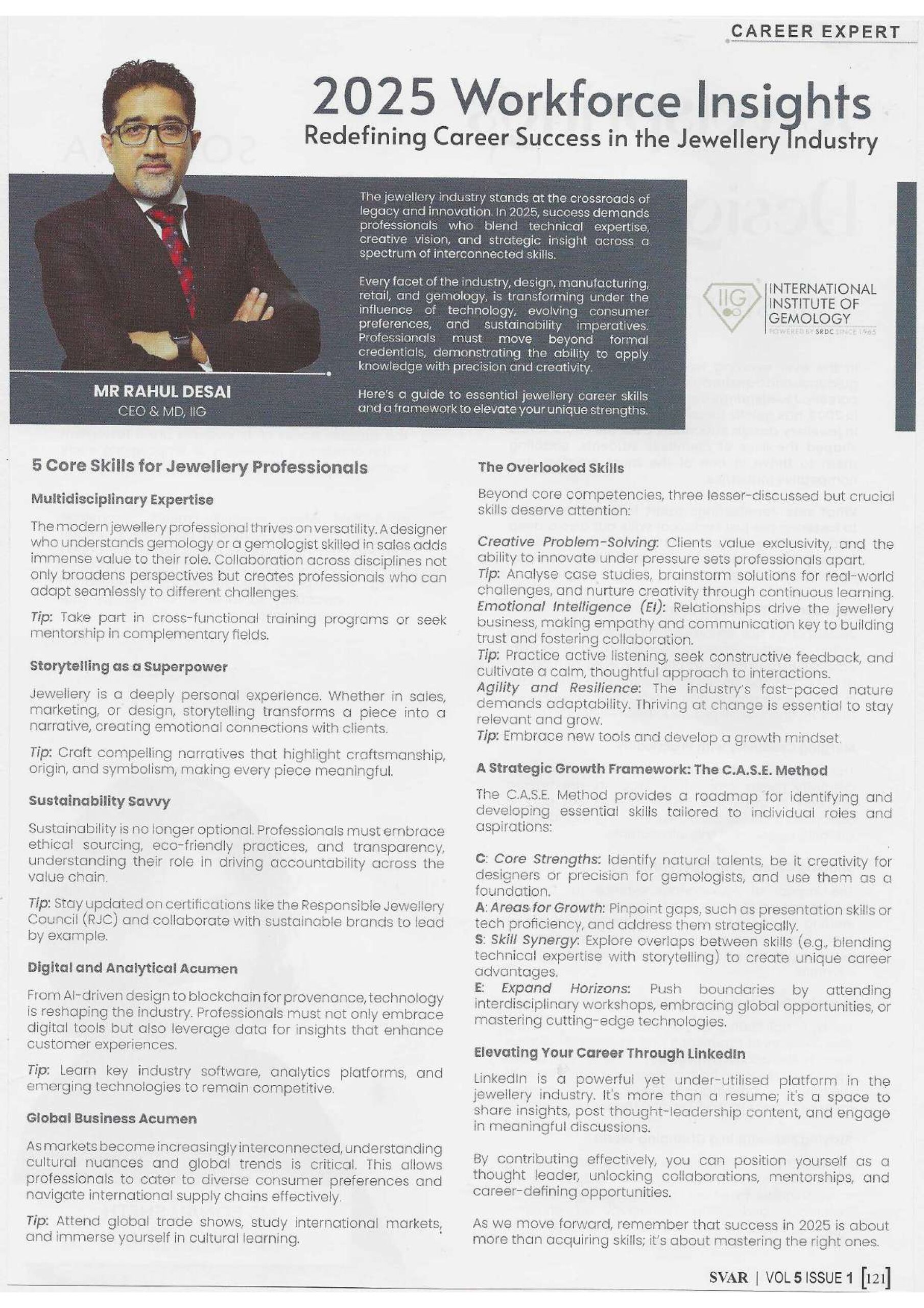 2025 WORKFORCE INSIGHT – REDIFINING CAREER SUCCESS IN THE JEWELLERY INDUSTRY